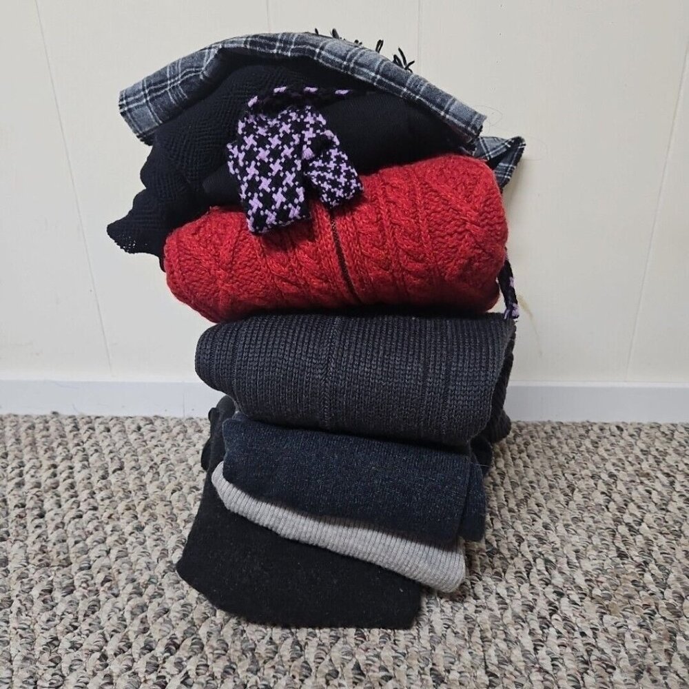 Crafter Cutter Lot Mixed Merino Lambs Wool Sweaters Acc. 7+lbs Repurpose Upcycle